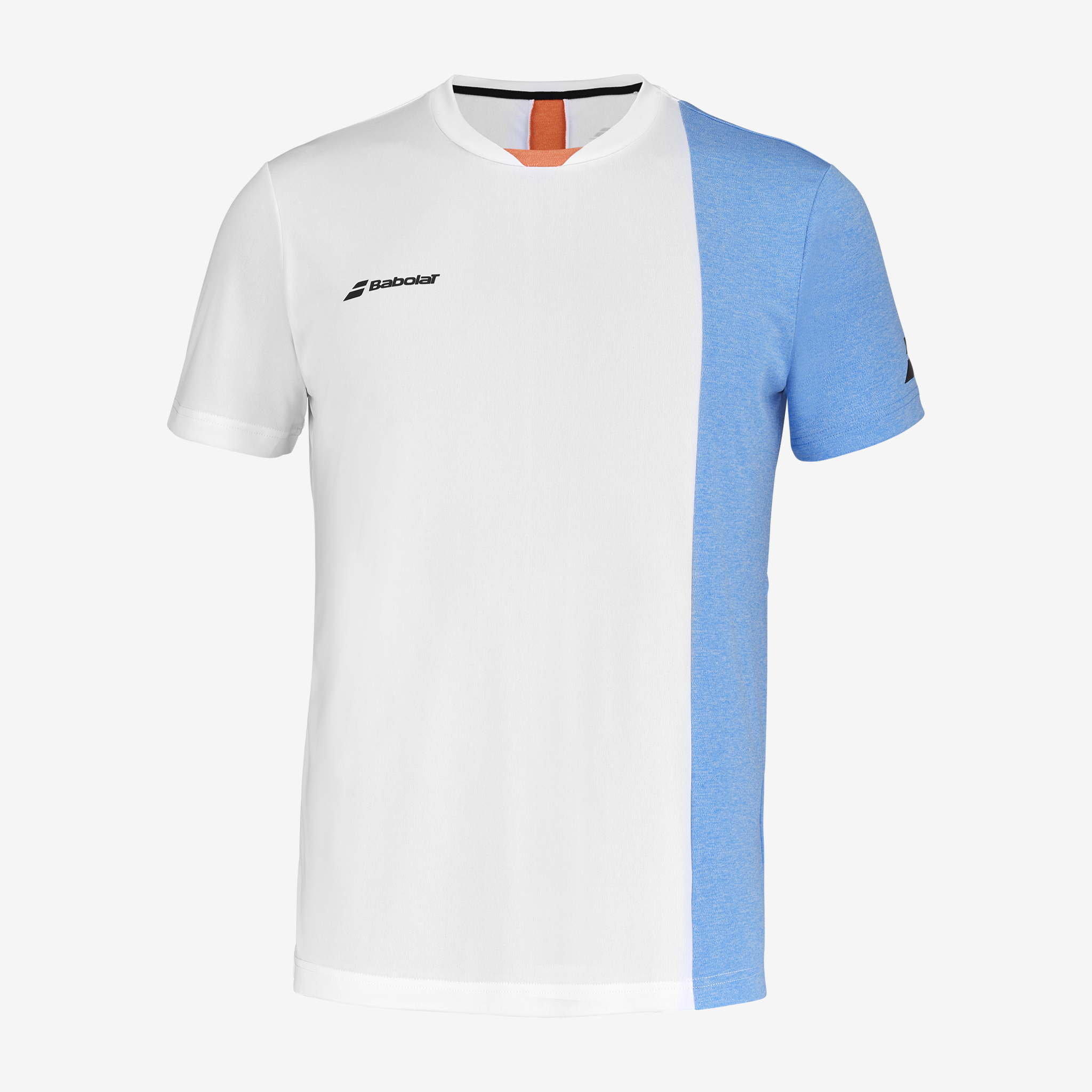 Babolat Play Crew Neck Tee Men's White/Blithe Blue