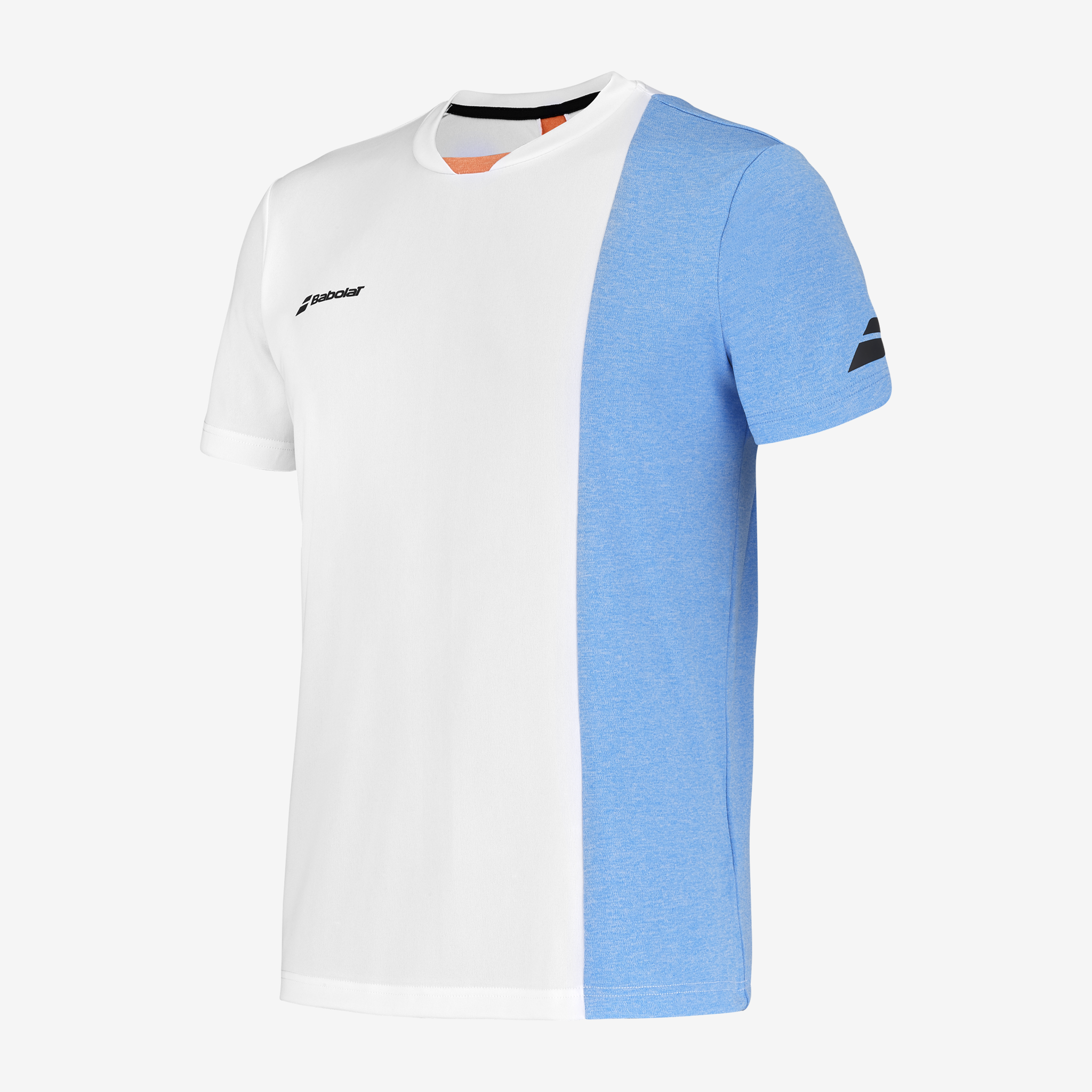 Babolat Play Crew Neck Tee Men's White/Blithe Blue