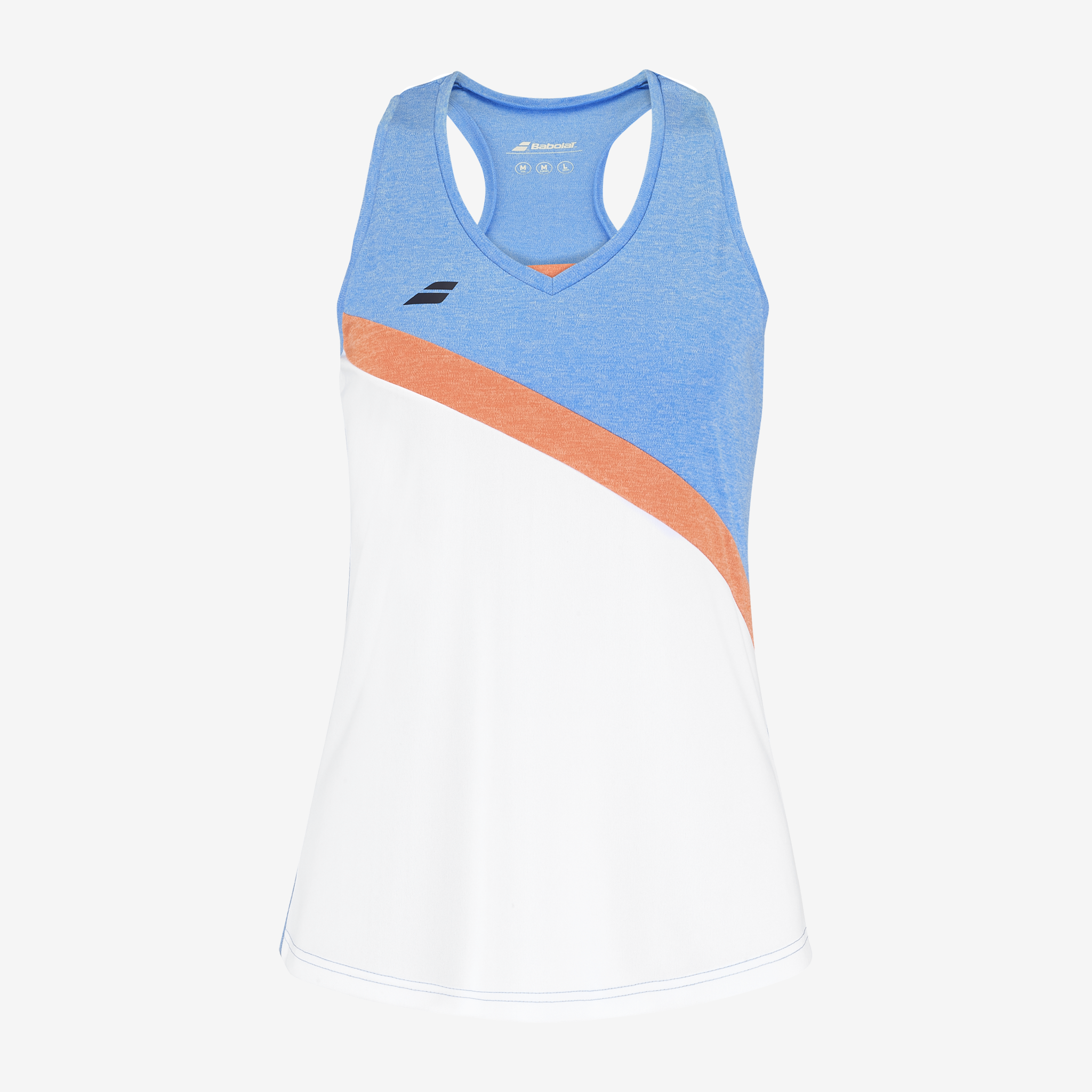 Babolat Play Tank Top Girl's White/Blithe Blue