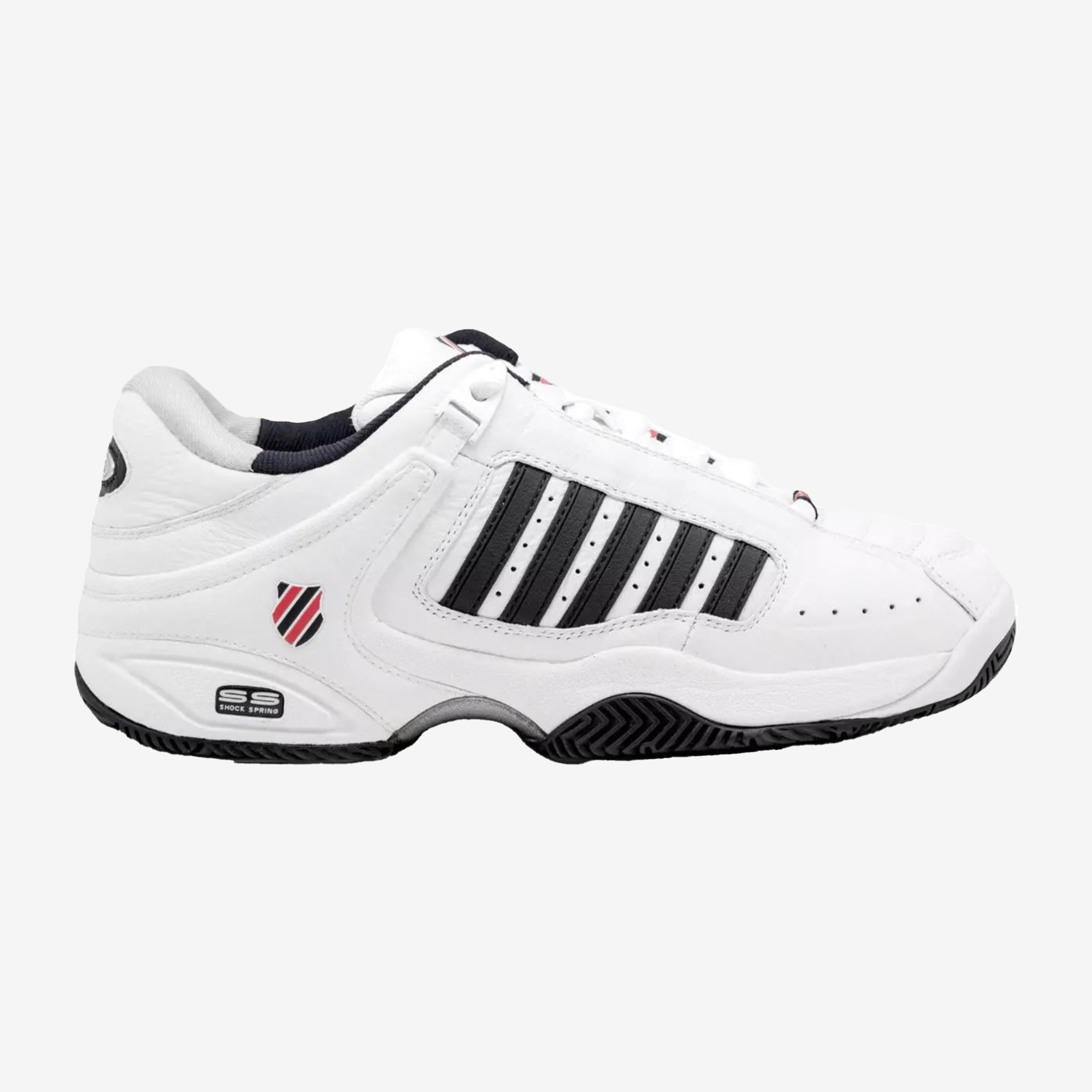 K-Swiss Defier RS Men's White/Dress Blues/Fiery Red