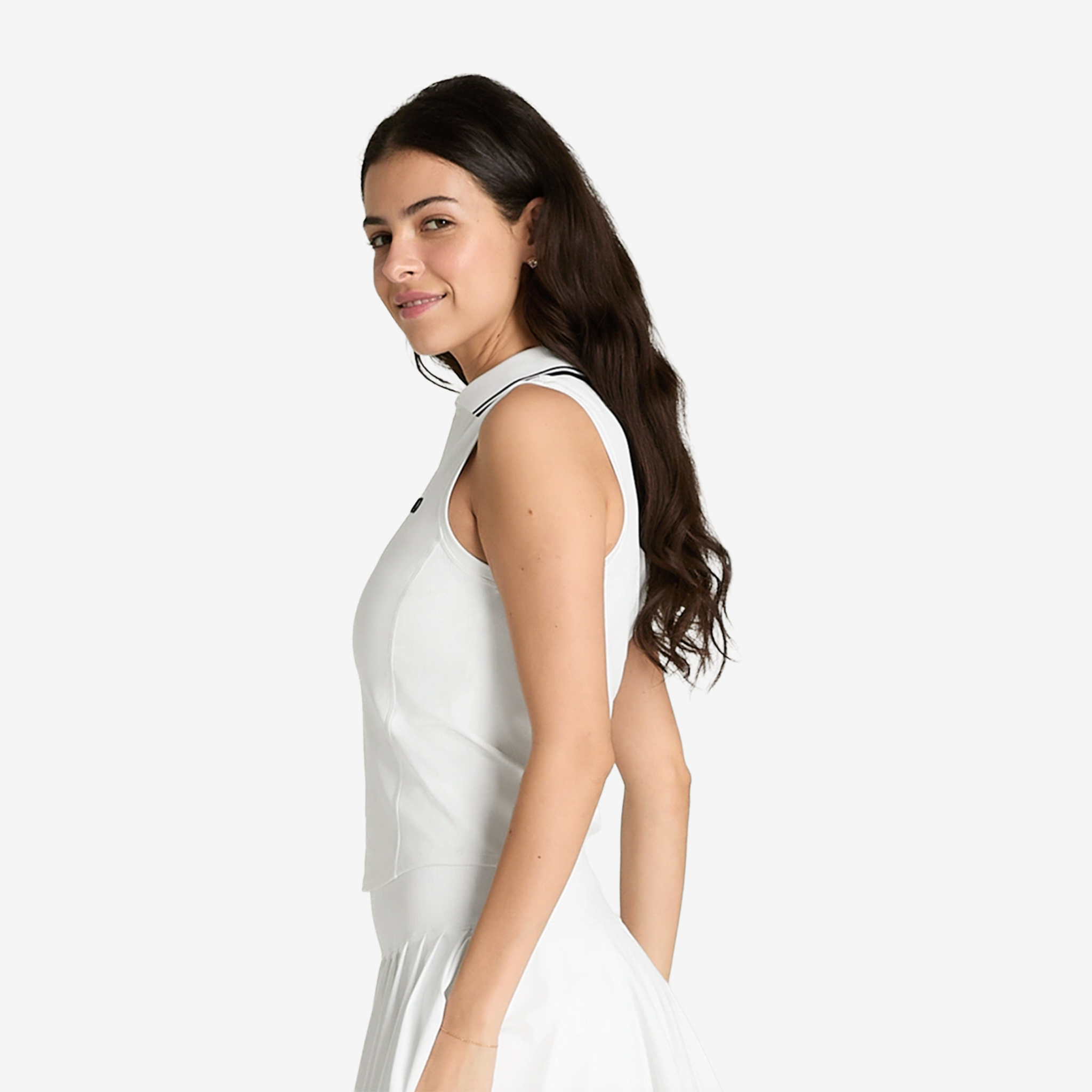 Wilson Rib Sleeveless Polo Women's Bright White
