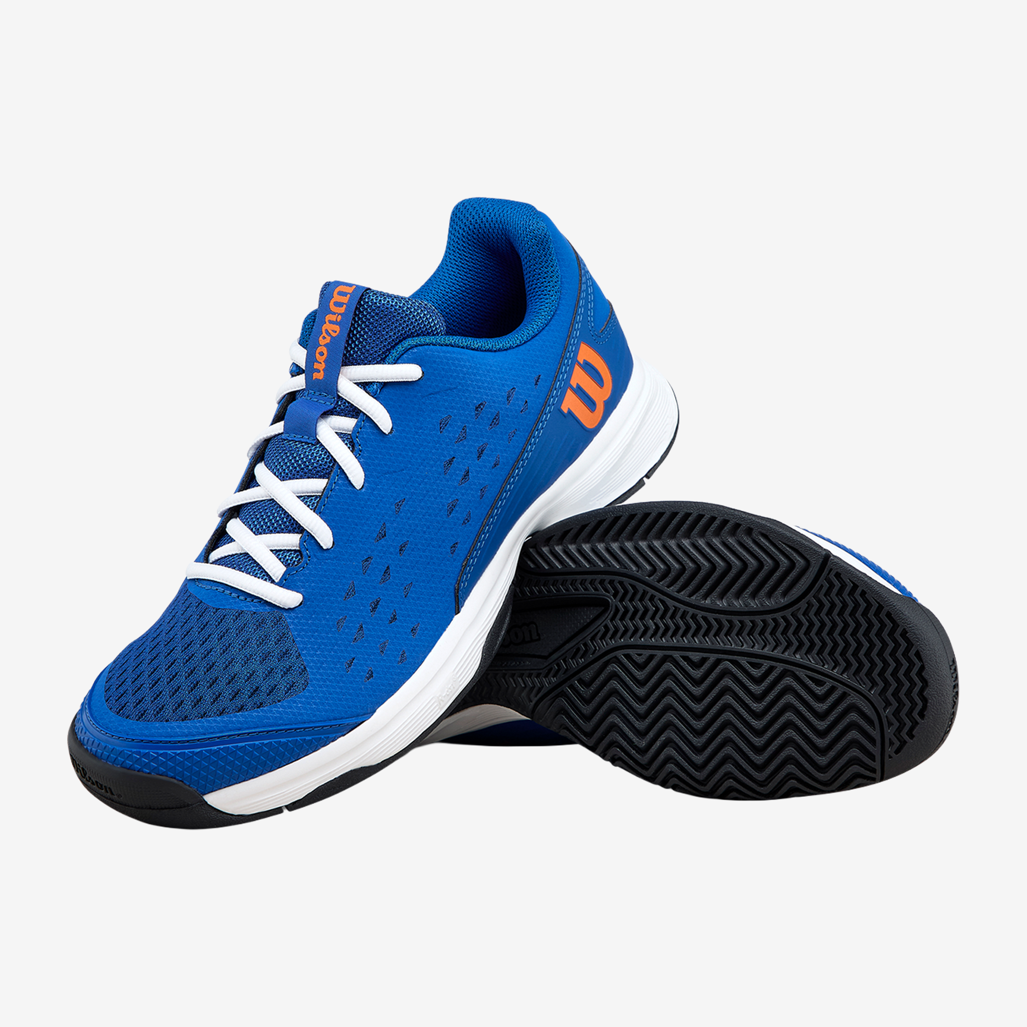 Wilson Rush Pro Junior L DejaVu Blue/Tiger Orange/White