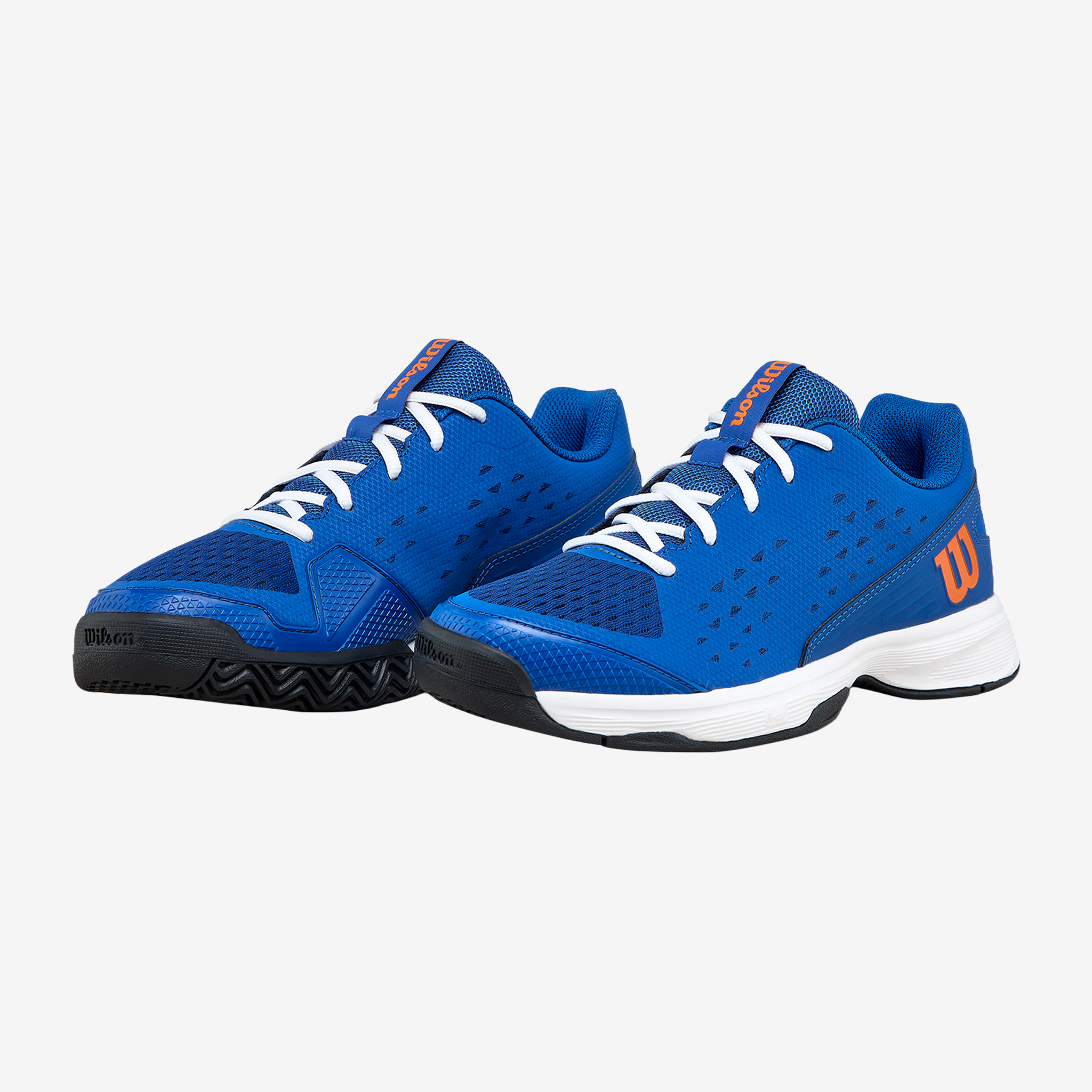 Wilson Rush Pro Junior L DejaVu Blue/Tiger Orange/White