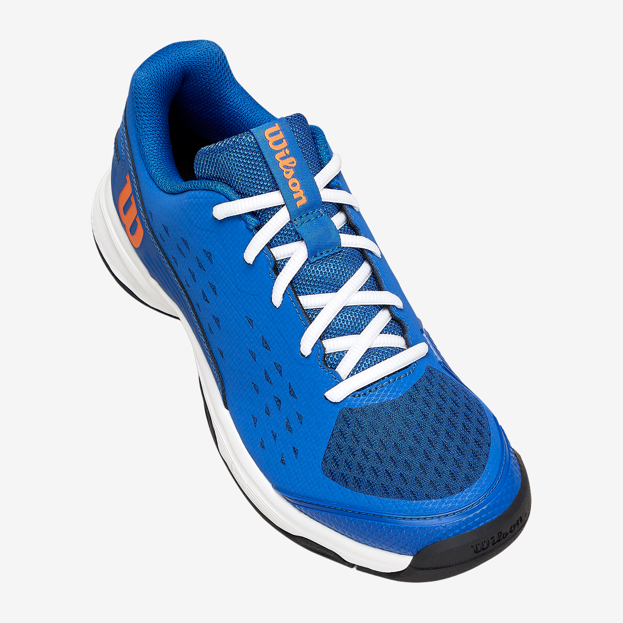 Wilson Rush Pro Junior L DejaVu Blue/Tiger Orange/White