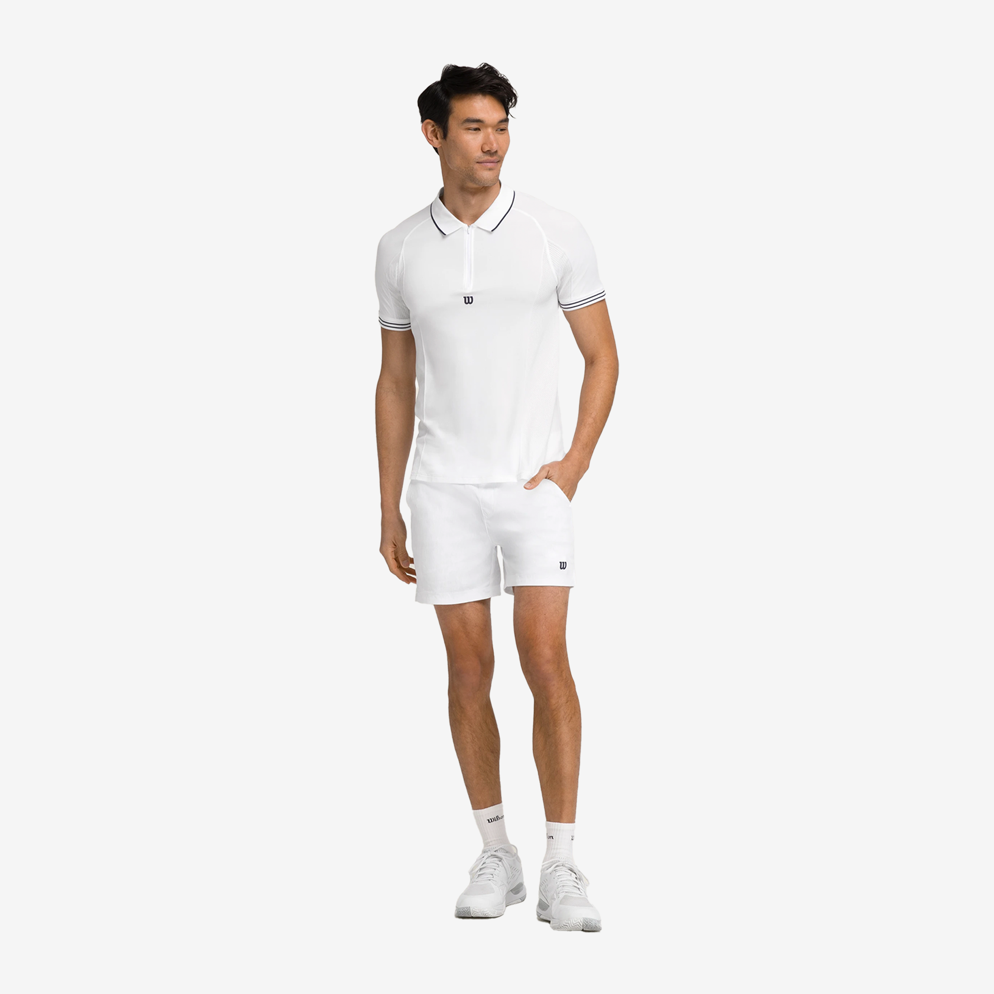 Wilson Tennis Volley Shorts 6" Men's Bright White