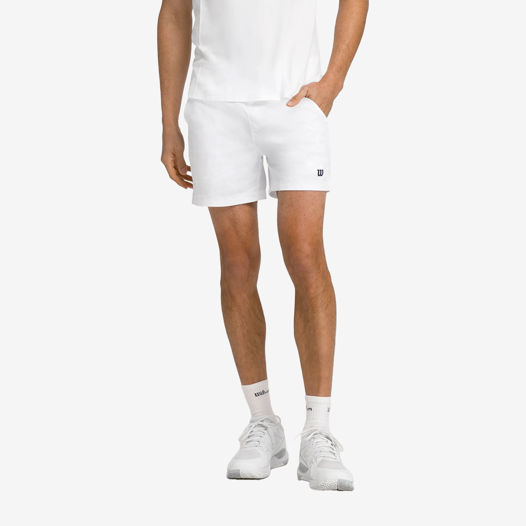Wilson Tennis Volley Shorts 6" Men's Bright White
