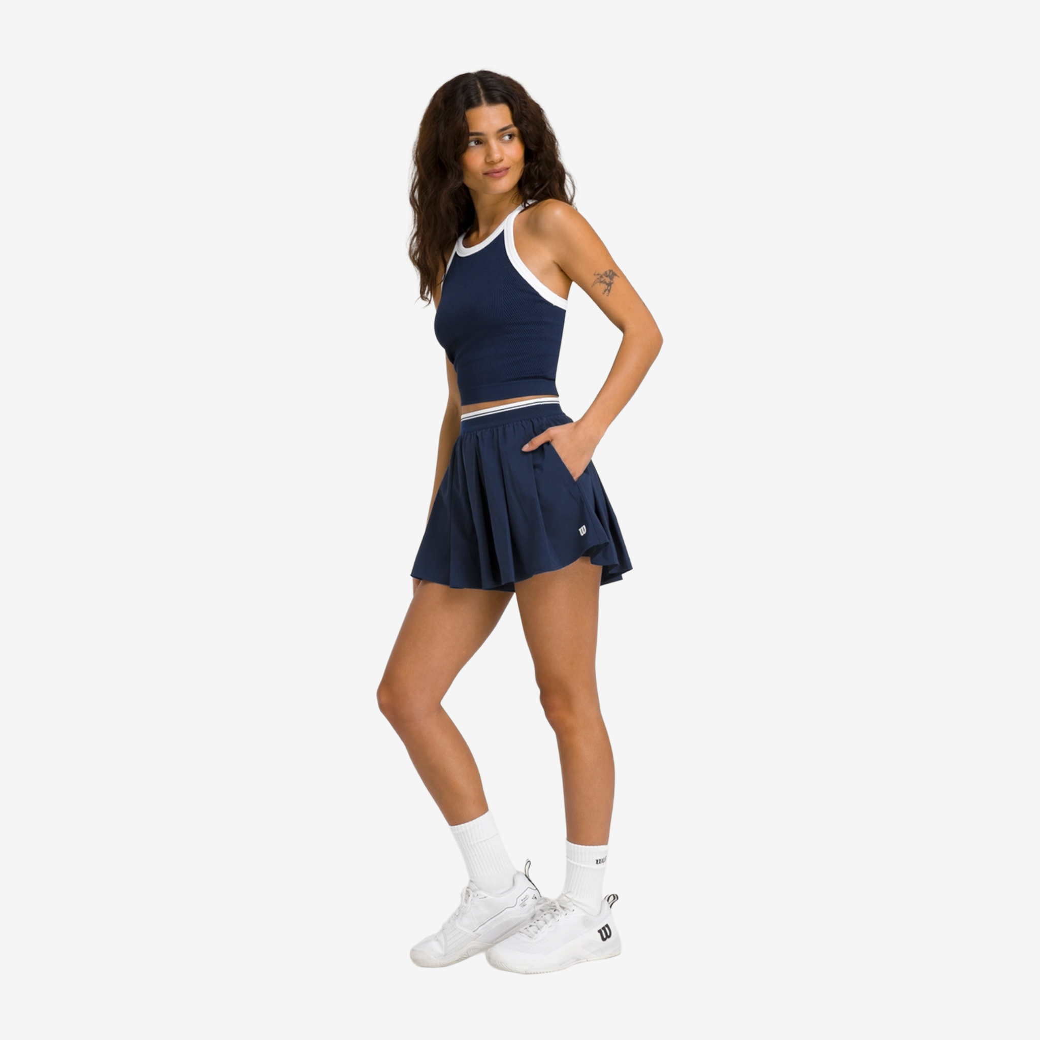 Wilson Velocity Pleated Lined Shorts Women's Classic Navy