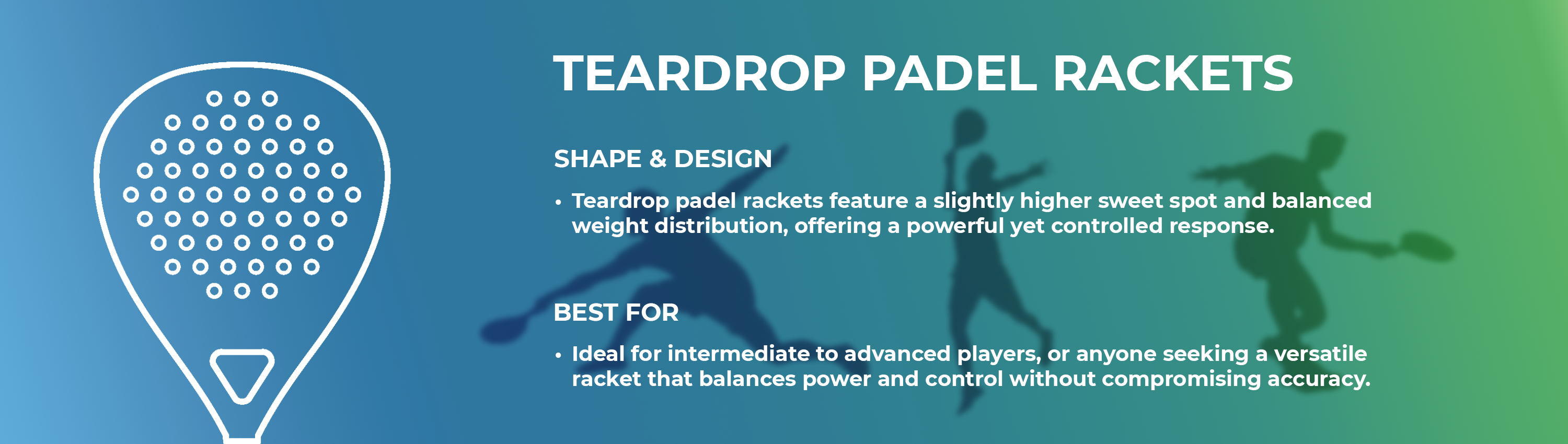 Teardrop Rackets