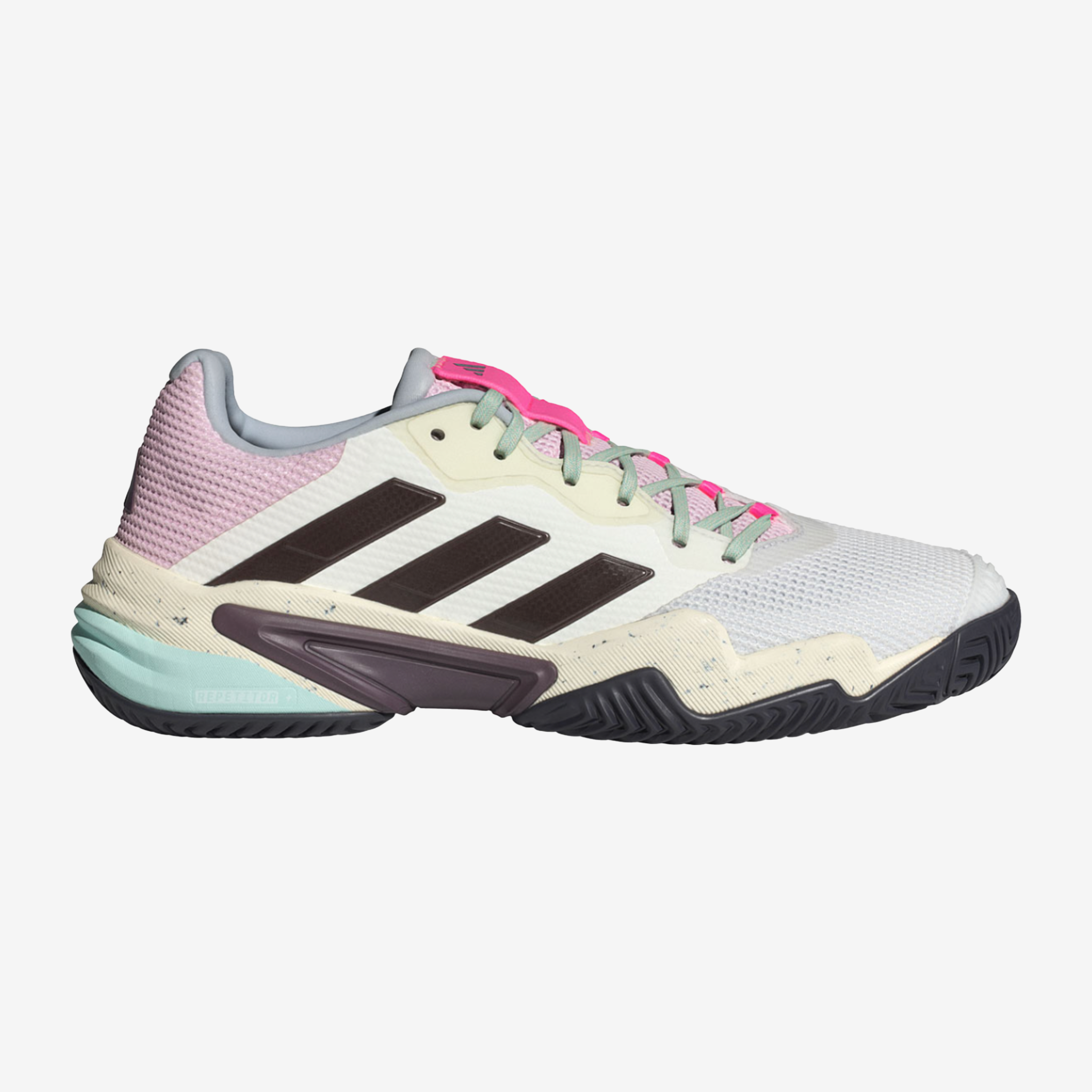 Adidas Men's BARRICADE 13 Crystal White / Aurora Met. / Semi Green Spark