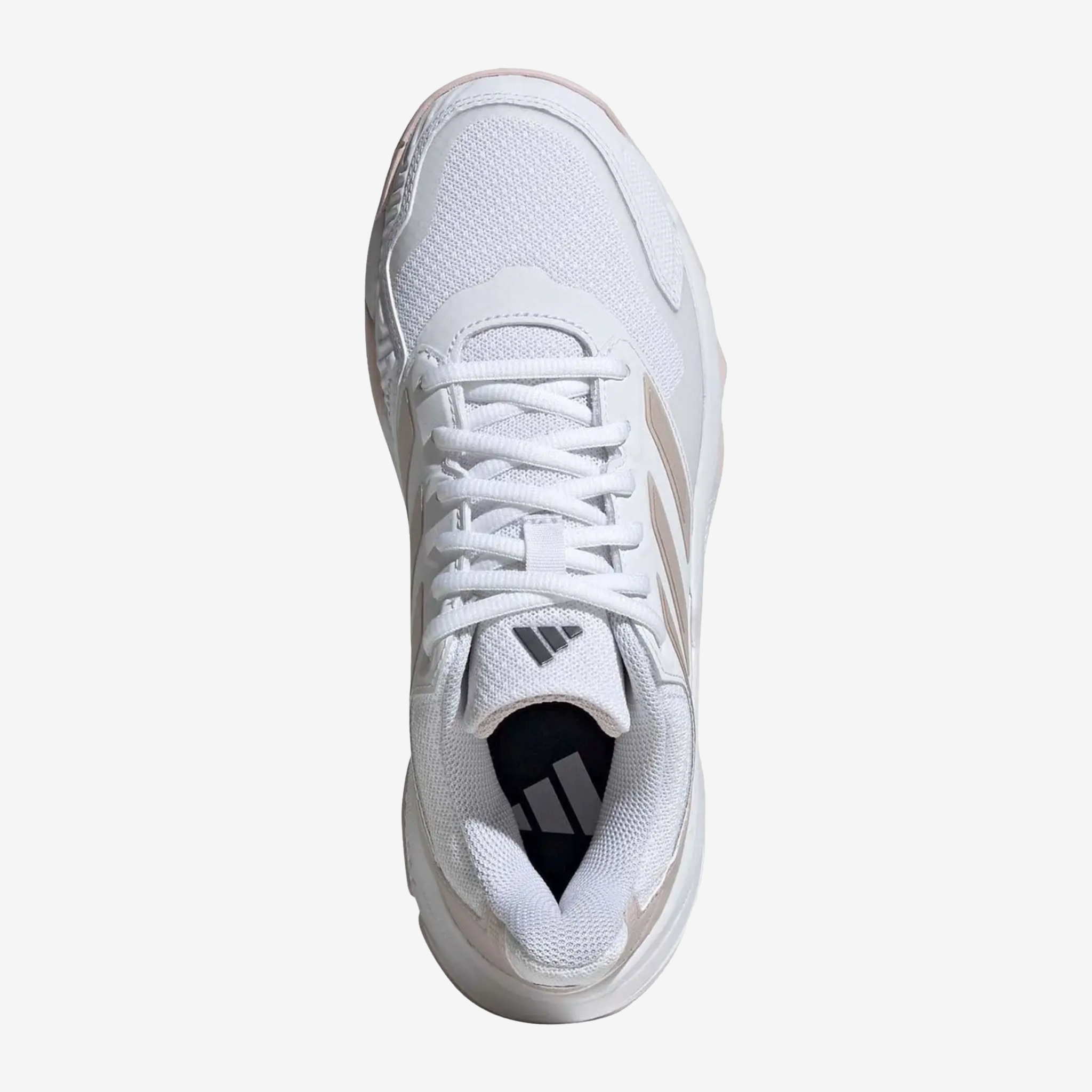 Adidas Women's Courtjam Control 3 White/Sandy Pink Metallic/Sandy Pink