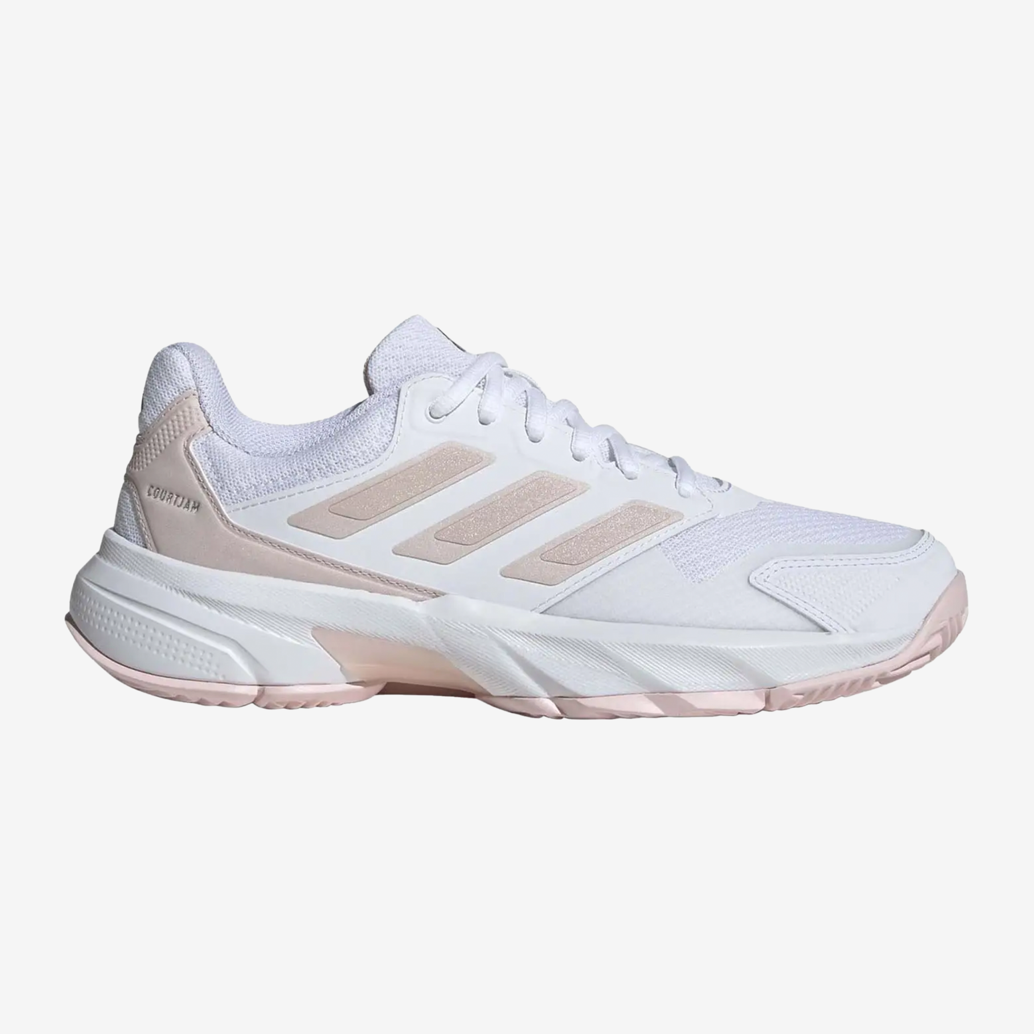 Adidas Women's Courtjam Control 3 White/Sandy Pink Metallic/Sandy Pink