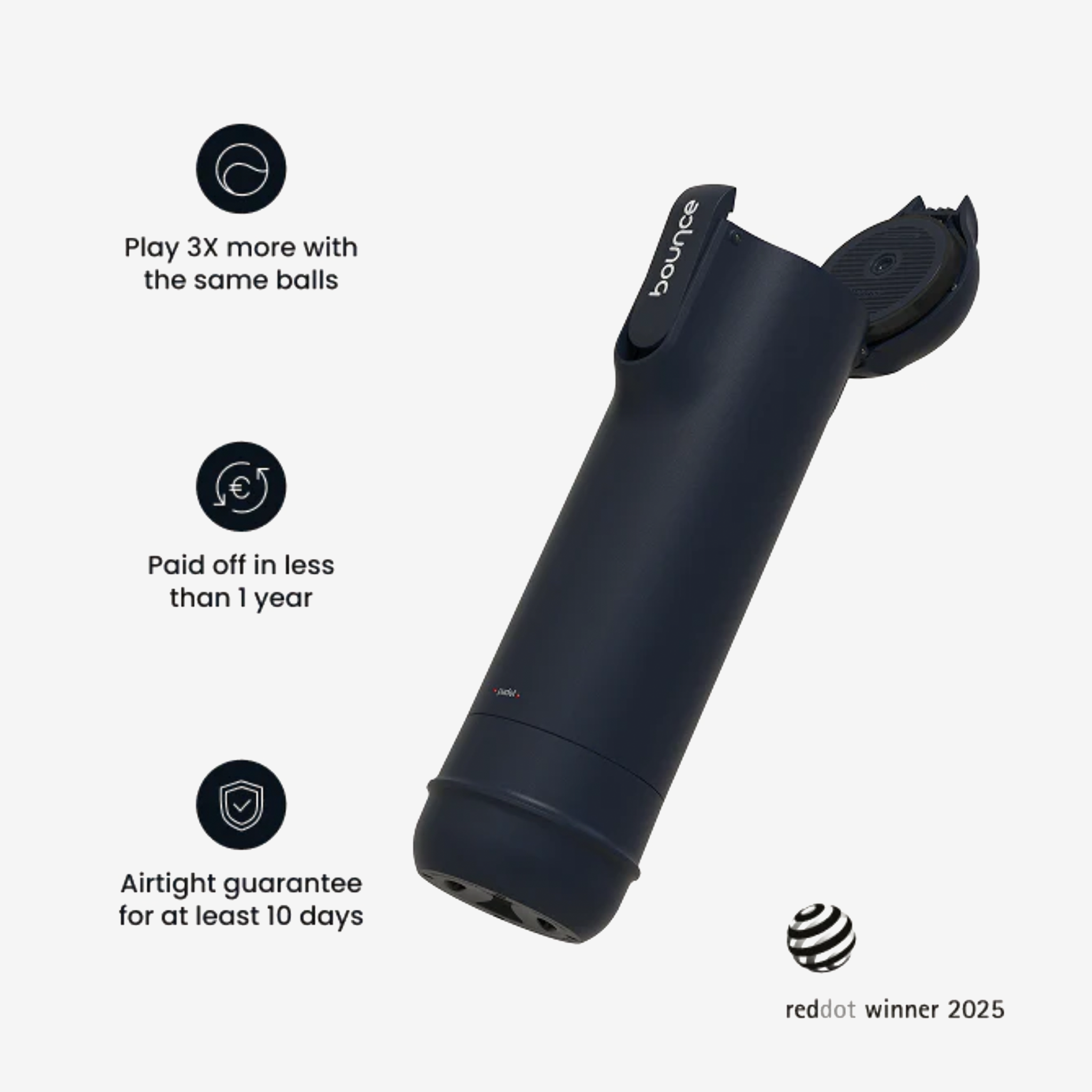 Bounce Tube Padel Ball Pressuriser (4 Ball)