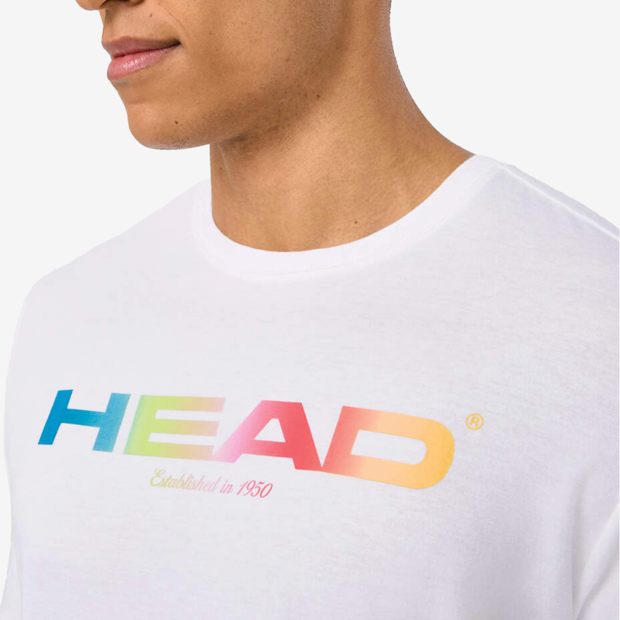 Head Rainbow T-Shirt White Men's
