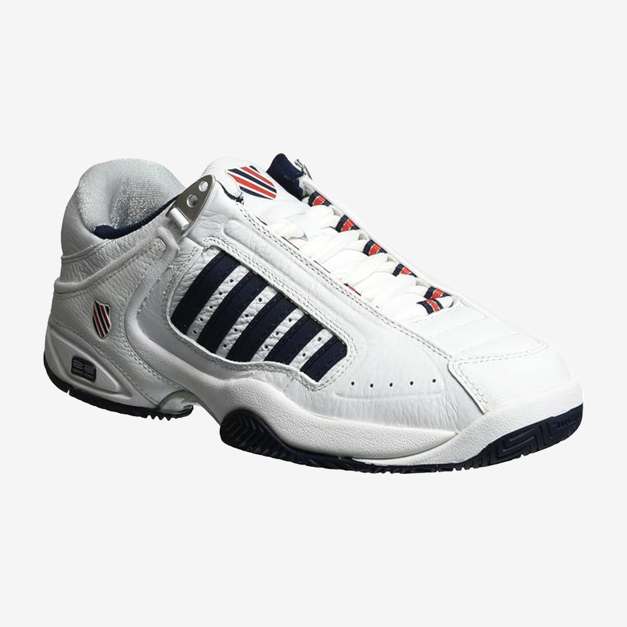 K-Swiss Defier RS Men's White/Dress Blues/Fiery Red