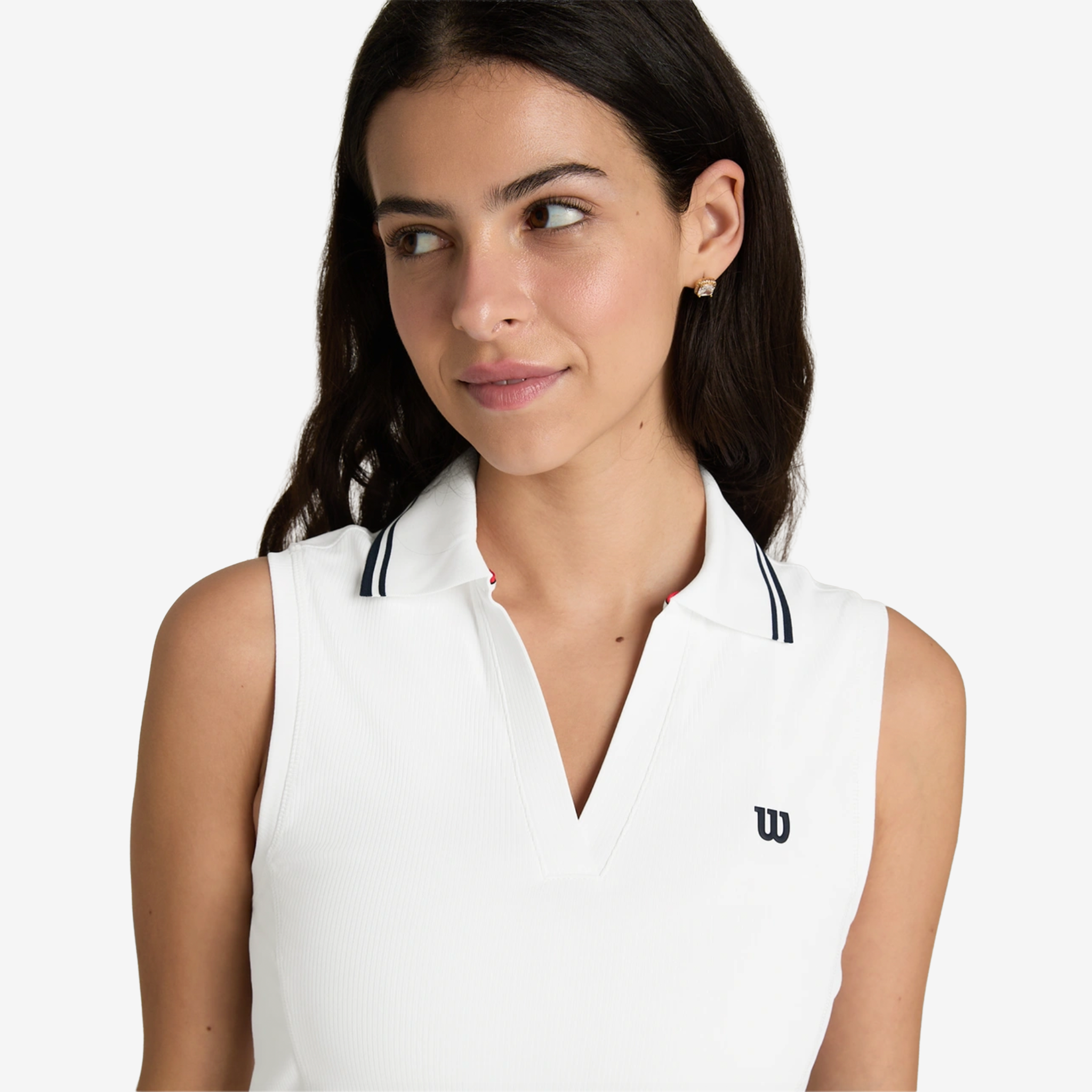 Wilson Rib Sleeveless Polo Women's Bright White