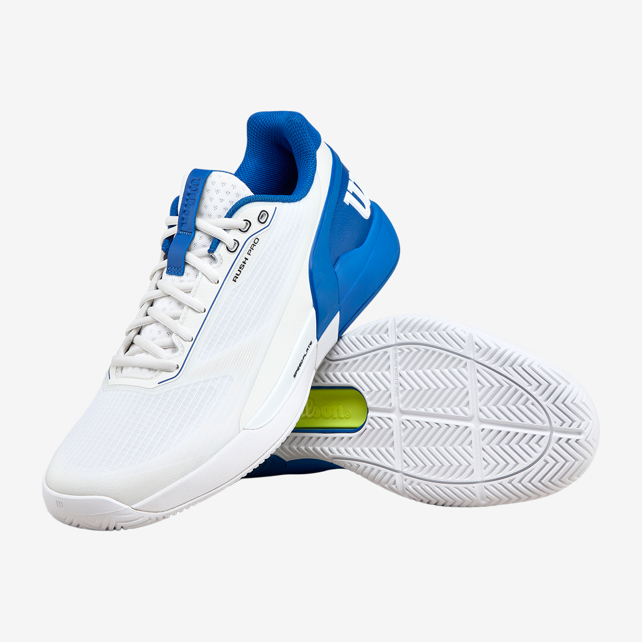 Wilson Rush Pro 5 Men's White/Deja Vu Blue/Safety Yellow (2026)