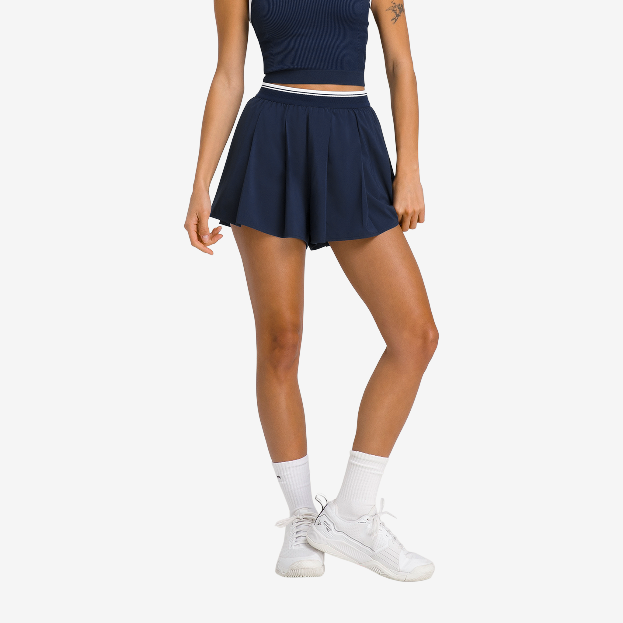 Wilson Velocity Pleated Lined Shorts Women's Classic Navy